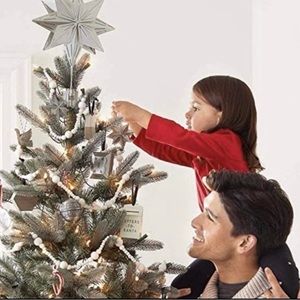 RETIRED Beautiful Hearth and Hand Metal Star Christmas Tree Topper